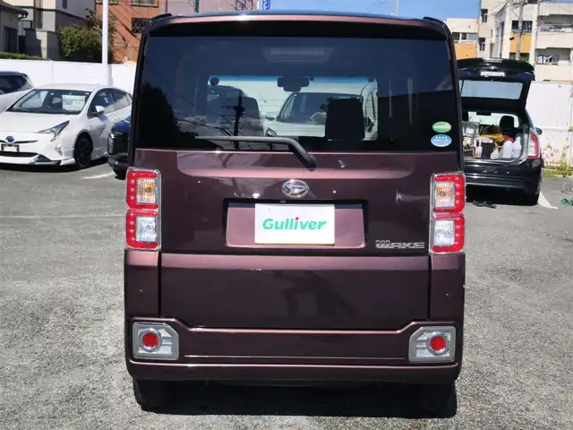 ダイハツ ウェイク G ターボ SA Ⅱ 熊本県 2017(平29)年 8.7万km プラムブラウンクリスタルマイカ 純正8インチナビ（NSZN-W65DB）/【フルセグTV/CD/DVD/Bluetooth】/バックカメラ/両側パワースライドドア/衝突軽減装置/アイドリングストップ/純正14インチAW/ETC/電動格納ミラー/プッシュスタート/ステアリングスイッチ/純正フロアマット/純正ドアバイザー/横滑り防止/盗難防止装置/保証書/取扱説明書