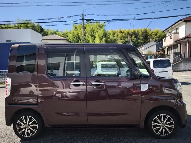 ダイハツ ウェイク G ターボ SA Ⅱ 熊本県 2017(平29)年 8.7万km プラムブラウンクリスタルマイカ 純正8インチナビ（NSZN-W65DB）/【フルセグTV/CD/DVD/Bluetooth】/バックカメラ/両側パワースライドドア/衝突軽減装置/アイドリングストップ/純正14インチAW/ETC/電動格納ミラー/プッシュスタート/ステアリングスイッチ/純正フロアマット/純正ドアバイザー/横滑り防止/盗難防止装置/保証書/取扱説明書