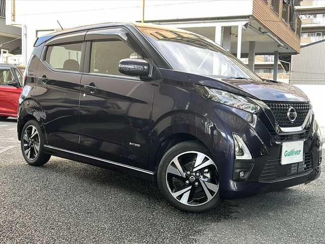 日産 デイズ HWS G ターボ プロパイロットED 大阪府 2021(令3)年 1万km アメジストパープル ワンオーナー/純正9インチメモリーナビ/フルセグTV/DVD再生/Bluetoothオーディーオ/全周囲カメラ/バックカメラ/プロパイロット/衝突軽減ブレーキ/中央車線維持/レーダークルーズコントロール/スマートキー/純正ドラレコ/ETC/LEDライト/皮調シートカバー