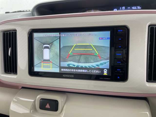 ダイハツ ムーヴ キャンバス G メイクアップ リミテッド　SAⅢ 三重県 2018(平30)年 4.7万km ライトローズマイカメタリックⅡ /禁煙車//社外ナビ/（CD.DVD.BT.SD.ワンセグTV）//全方位カメラ//両側パワースライドドア//スマートアシスト//ETC//革調シートカバー//ステアリングスイッチ//オートハイビーム//コーナーセンサー