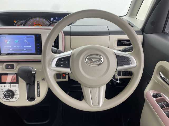 ダイハツ ムーヴ キャンバス G メイクアップ リミテッド　SAⅢ 三重県 2018(平30)年 4.7万km ライトローズマイカメタリックⅡ /禁煙車//社外ナビ/（CD.DVD.BT.SD.ワンセグTV）//全方位カメラ//両側パワースライドドア//スマートアシスト//ETC//革調シートカバー//ステアリングスイッチ//オートハイビーム//コーナーセンサー