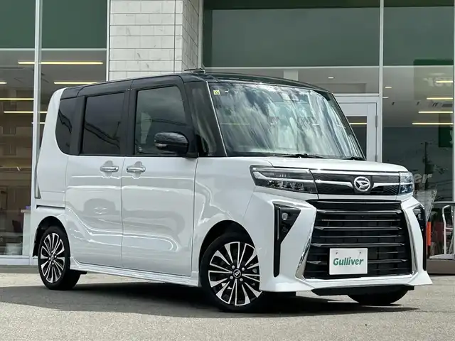 ダイハツ タント カスタム RS 兵庫県 2023(令5)年 1.7万km ブラックマイカメタリック/シャイニングホワイトパール ディスプレイオーディオ　/バックカメラ　/アラウンドビューモニター　/両側パワースライドドア　/前席シートヒーター　/ＬＥＤヘッドライト　/フォグランプ　/純正フロアマット　/電動格納ウィンカーミラー　/スペアキー