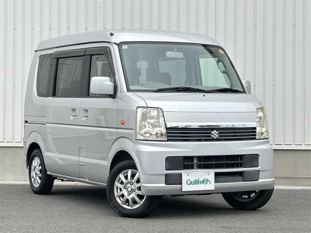 スズキ エブリィ ワゴン JPターボ 群馬県 2012(平24)年 7.5万km シルキーシルバーメタリック ハイルーフ/社外13インチAW/純正フロアマット/ドアバイザー/パワーウィンドウ/ABS/ヘッドライトべライザー/ドリンクホルダー/両側スライド/CDプレーヤー/リモコンキー
