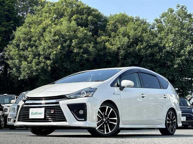 トヨタ プリウス α S ツーリングセレ GRスポーツ 東京都 2018(平30)年 5.3万km ホワイトパールクリスタルシャイン 社外メモリーナビ/・Bluetoothオーディオ/USBオーディオ/・フルセグTV/DVD/AUX/iPod/HDMI/バックカメラ/GR専用18インチアルミホイール/LEDヘッドランプ/ビルトインETC/前後ドライブレコーダー（DRC-35M）/取扱説明書/保証書/スペアキー1本