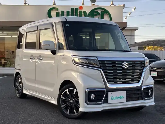 スズキ スペーシア カスタム HYBRID XS 三重県 2020(令2)年 3.3万km ピュアホワイトP ワンオーナー/スズキセーフティサポート/ ・デュアルセンサーブレーキサポート/ ・誤発進抑制機能/ ・車線逸脱警報/ ・ふらつき警報/ ・先行車発進お知らせ機能/ ・ハイビームアシスト/♪純正SDナビ/・フルセグ・Bluetooth/・CD/DVD再生・SD録音/・USB/♪全方位モニター/♪バックカメラ/♪ヘッドアップディスプレイ/♪両側パワースライドドア/♪LEDヘッドライト/♪LEDフォグ/♪ハーフレザーシート/♪D席シートヒーター/♪オートリトラクタブルミラー/♪スマートキー×2/♪プッシュスタート/♪ビルトインETC/♪純正15インチAW/♪純正エアロ/♪ウィンカーミラー/♪アイドリングストップ/♪革巻きステアリング/♪ステアリングスイッチ/♪フロアマット/♪ドアバイザー/♪プライバシーガラス