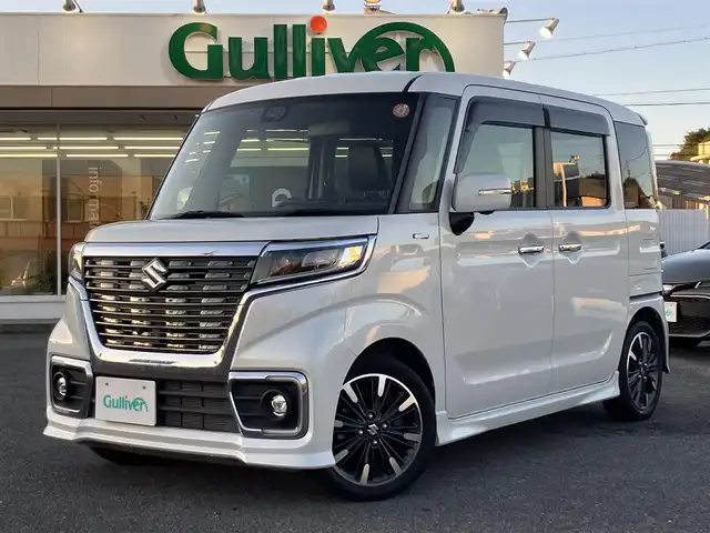 スズキ スペーシア カスタム HYBRID XS 三重県 2020(令2)年 3.3万km ピュアホワイトP ワンオーナー/スズキセーフティサポート/ ・デュアルセンサーブレーキサポート/ ・誤発進抑制機能/ ・車線逸脱警報/ ・ふらつき警報/ ・先行車発進お知らせ機能/ ・ハイビームアシスト/♪純正SDナビ/・フルセグ・Bluetooth/・CD/DVD再生・SD録音/・USB/♪全方位モニター/♪バックカメラ/♪ヘッドアップディスプレイ/♪両側パワースライドドア/♪LEDヘッドライト/♪LEDフォグ/♪ハーフレザーシート/♪D席シートヒーター/♪オートリトラクタブルミラー/♪スマートキー×2/♪プッシュスタート/♪ビルトインETC/♪純正15インチAW/♪純正エアロ/♪ウィンカーミラー/♪アイドリングストップ/♪革巻きステアリング/♪ステアリングスイッチ/♪フロアマット/♪ドアバイザー/♪プライバシーガラス