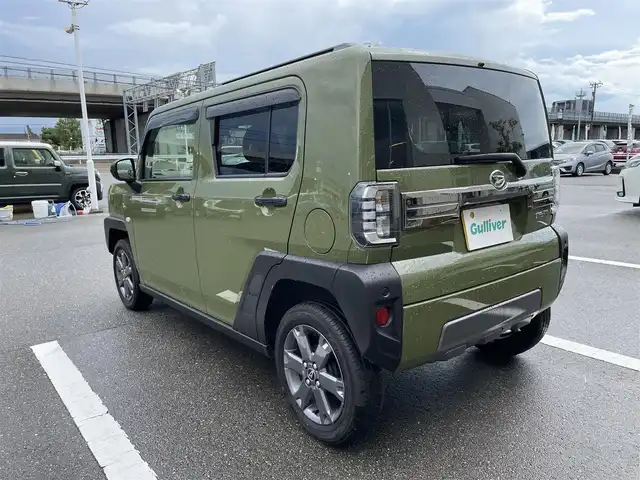 ダイハツ タフト G ダーククロムベンチャー 石川県 2023(令5)年 1.9万km フォレストカーキメタリック 社外メモリーナビ/CD/DVD/フルセグTV/パノラマモニター/LEDヘッドライト/パノラマルーフ/純正アルミホイール/スマートアシスト/シートヒーター/スマートキー/プッシュスタート/電動ミラー/保証書