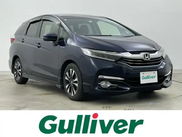 ホンダ シャトル ハイブリッド X 岡山県 2016(平28)年 2.5万km ミッドナイトブルービームM 純正ナビ/・FM/AM/Bluetooth/フルセグ/CD/DVD/バックカメラ/衝突軽減ブレーキ/クルーズコントロール/ハーフレザーシート/前後ドライブレコーダー/ビルトインETC/LEDヘッドライト/・フォグライト/パドルシフト/スマートキー2本/純正フロアマット/純正15インチアルミ