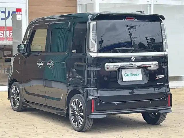 スズキ スペーシア カスタム HYBRID XS 宮崎県 2022(令4)年 6.3万km ブルーイッシュブラックパール3 アイドリングストップ/スマートキー/アダプティブクルーズコントロール/ＥＴＣ/Ｂｌｕｅｔｏｏｔｈ接続/両側パワースライドドア/ドライブレコーダー/横滑り防止装置/レーンアシスト/オートライト/衝突被害軽減システム/ＬＥＤライト