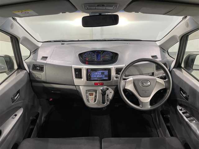 ダイハツ ムーヴ カスタム X 愛知県 2012(平24)年 4.8万km ブラックマイカメタリック 社外ナビ（MDV-434DT）/・AM/FM/CD/DVD/・テレビ/ETC/純正14インチアルミホイル/スマートキー/スペアキー/プッシュスタートボタン/オートエアコン/フルフラットシート/純正フロアマット/保証書/取扱説明書