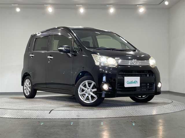ダイハツ ムーヴ カスタム X 愛知県 2012(平24)年 4.8万km ブラックマイカメタリック 社外ナビ（MDV-434DT）/・AM/FM/CD/DVD/・テレビ/ETC/純正14インチアルミホイル/スマートキー/スペアキー/プッシュスタートボタン/オートエアコン/フルフラットシート/純正フロアマット/保証書/取扱説明書