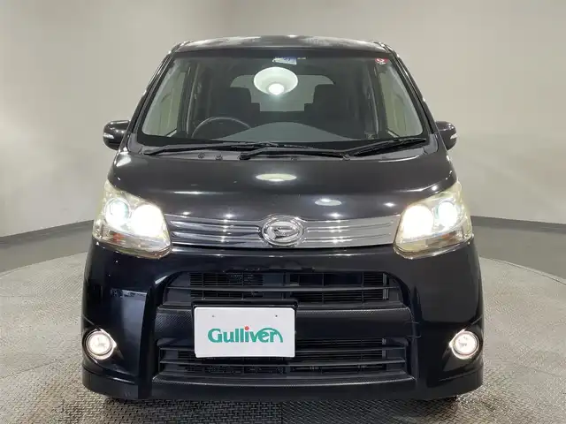 ダイハツ ムーヴ カスタム X 愛知県 2012(平24)年 4.8万km ブラックマイカメタリック 社外ナビ（MDV-434DT）/・AM/FM/CD/DVD/・テレビ/ETC/純正14インチアルミホイル/スマートキー/スペアキー/プッシュスタートボタン/オートエアコン/フルフラットシート/純正フロアマット/保証書/取扱説明書