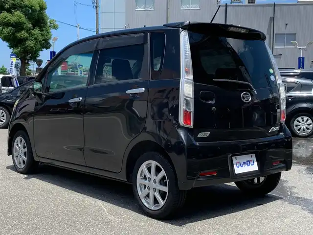 ダイハツ ムーヴ カスタム X 福井県 2012(平24)年 4.8万km ブラックマイカメタリック 社外ナビ（MDV-434DT）/・AM/FM/CD/DVD/・テレビ/ETC/純正14インチアルミホイル/スマートキー/スペアキー/プッシュスタートボタン/オートエアコン/フルフラットシート/純正フロアマット/保証書/取扱説明書