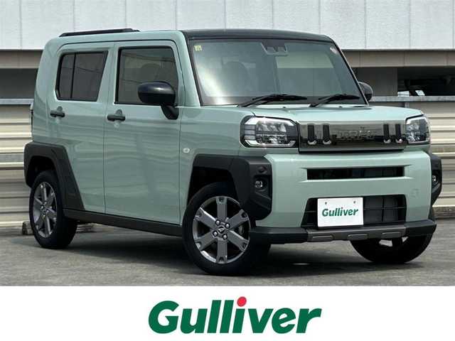 ダイハツ タフト G ダーククロムベンチャー 静岡県 2023(令5)年 0.9万km セラミックグリーンM 特別仕様車/スマートアシスト/純正９型ディスプレイ/バックカメラ/フルセグＴＶ/HDMIケーブル/ＢＴオーディオ/シートヒーター/ＬＥＤヘッド/フォグライト/オートライト/アイドリングストップ/電子パーキングブレーキ/純正１５ＡＷ