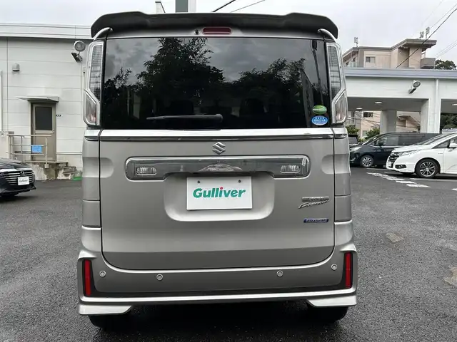 スズキ スペーシア カスタム HYBRID XS 鹿児島県 2020(令2)年 2.1万km スチールシルバーM 社外ディスプレイオーディオ(FM/AM/CD/DVD/BT)/プッシュスタート/両側パワスラ/バックカメラ/アイドリングストップ/ハーフレザーシート/D席シートヒーター/純正フロアマット/純正アルミホイール/オートライト/ABS/ESP/DSBS/レーンキープアシスト/後方コーナーセンサー/イモビライザーシステム/スマートキー/取扱説明書/保証書