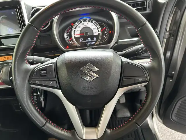 スズキ スペーシア カスタム HYBRID XS 鹿児島県 2020(令2)年 2.1万km スチールシルバーM 社外ディスプレイオーディオ(FM/AM/CD/DVD/BT)/プッシュスタート/両側パワスラ/バックカメラ/アイドリングストップ/ハーフレザーシート/D席シートヒーター/純正フロアマット/純正アルミホイール/オートライト/ABS/ESP/DSBS/レーンキープアシスト/後方コーナーセンサー/イモビライザーシステム/スマートキー/取扱説明書/保証書