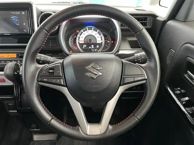 スズキ スペーシア カスタム HYBRID XS 鹿児島県 2020(令2)年 2.1万km スチールシルバーM 社外ディスプレイオーディオ(FM/AM/CD/DVD/BT)/プッシュスタート/両側パワスラ/バックカメラ/アイドリングストップ/ハーフレザーシート/D席シートヒーター/純正フロアマット/純正アルミホイール/オートライト/ABS/ESP/DSBS/レーンキープアシスト/後方コーナーセンサー/イモビライザーシステム/スマートキー/取扱説明書/保証書