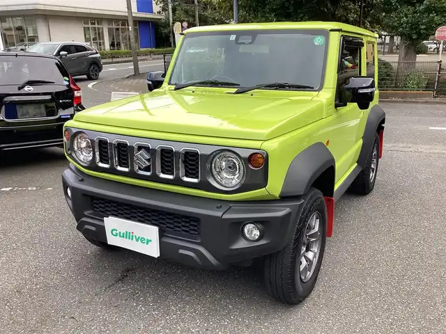 スズキ ジムニー シエラ JC 神奈川県 2023(令5)年 0.9万km キネティックイエロー ワンオーナー/4WD/セーフティサポート/・デュアルセンサーブレーキサポート/・誤発進抑制機能/・車線逸脱警報機能/・標識認識機能/前席シートヒーター/純正フロアマット/スペアキー×1/取扱説明書/保証書