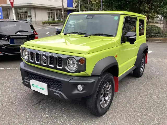 スズキ ジムニー シエラ JC 神奈川県 2023(令5)年 0.9万km キネティックイエロー ワンオーナー/4WD/セーフティサポート/・デュアルセンサーブレーキサポート/・誤発進抑制機能/・車線逸脱警報機能/・標識認識機能/前席シートヒーター/純正フロアマット/スペアキー×1/取扱説明書/保証書