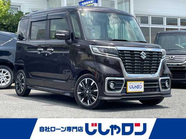 スズキ スペーシア カスタム HYBRID XS 愛知県 2018(平30)年 5.4万km アーバンブラウンパールメタリック (株)IDOMが運営する【じしゃロン名古屋鳴海店】の自社ローン専用車両になりますこちらは現金またはオートローンご利用時の価格です。自社ローンご希望の方は別途その旨お申付け下さい/純正ナビ（CN-RZ843）/バックカメラ/両側パワースライドドア/フルセグTV/レーンキープアシスト/アイドリングストップ/運転席シートヒーター/ハーフレザーシート/LEDヘッドライト/フォグランプ/純正フロアマット/純正アルミホイール/純正ドアバイザー/オートライト/オートマチックハイビーム/ステリモ/パワーステアリング/パワーウィンドウ