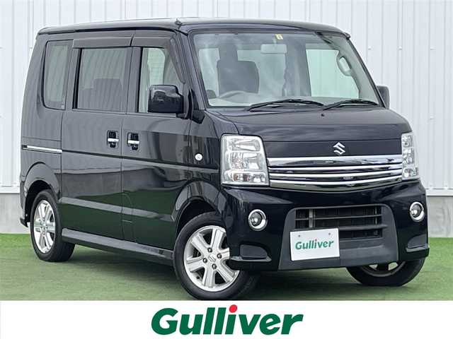 スズキ エブリィ ワゴン PZターボ スペシャル 香川県 2014(平26)年 9.9万km ブルーイッシュブラックパール3 登録時走行距離 98459km/ターボ/社外ナビ/→AM/FM/フルセグTV/両側パワースライドドア/オートステップ/シートカバー/純正フロアマット/HIDヘッドライト/フォグランプ/インテリジェントキー