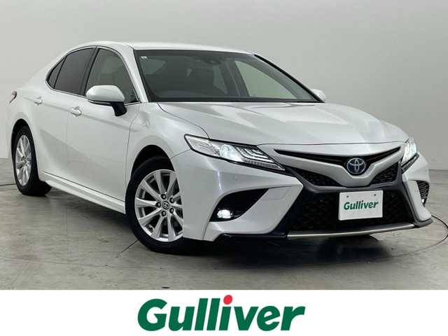 トヨタ カムリ WS 福岡県 2021(令3)年 8.3万km プラチナホワイトパールマイカ 純正８型ＤＡナビ／フルセグＴＶ　/バックカメラ　/ＥＴＣ　/前後ドラレコ　/レーダークルコン　/コーナーセンサー　/衝突軽減ブレーキ　/レーンキープ　/ＢＳＭ　/アクセル踏み間違い防止　/ハーフレザー　/パワーシート　/ＬＥＤヘッドライト