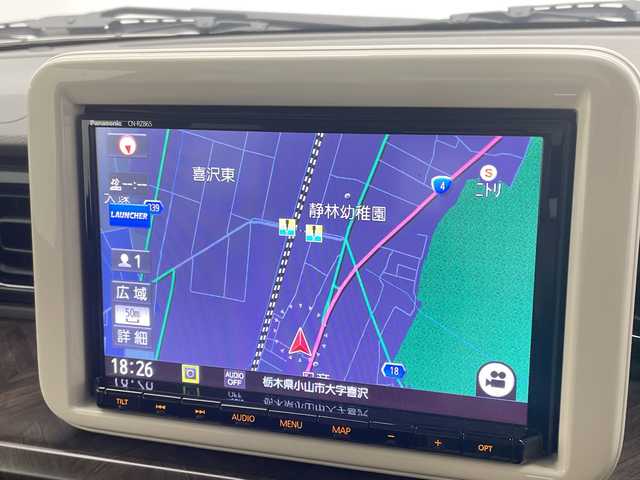 スズキ ラパン モード 栃木県 2021(令3)年 1万km ノクターンブルーパール 純正ナビ/（CD/DVD/Bluetooth/フルセグTV/MSV）/スズキセーフティサポート/・デュアルセンサーブレーキサポート/・誤発進抑制機能/・車線逸脱抑制機能/・車線逸脱警報機能/・ふらつき警報機能/・先行車発進お知らせ機能/前席シートヒーター/コーナーセンサー/プッシュスタート/スマートキー/フロアマット