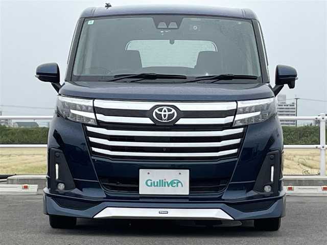 トヨタ ルーミー カスタムG 佐賀県 2021(令3)年 1万km レーザーブルークリスタルシャイン モデリスタエアロ/スマートアシストIII/・レーダークルーズコントロール/・衝突回避支援ブレーキ/・車線逸脱警報/・誤発進抑制制御/・先行車発進お知らせ機能/・標識認識機能/・ふらつき警報/純正9型ディスプレイオーディオ/・TV Bluetooth USB/全方位カメラ/前後ドライブレコーダー/両側パワースライドドア/電子パーキング/ブレーキホールド機能/D＋N席シートヒーター/後席用サイドサンシェード/ISOFIX/ステアリングリモコン/純正LEDヘッドライト/フォグライト/オートハイビーム/プッシュスタート/スマートキー