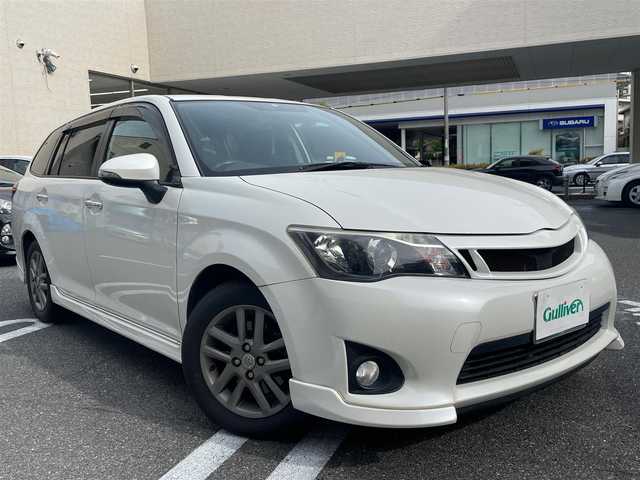 トヨタ カローラ フィールダー 1．5G エアロツアラー W×B 広島県 2014(平26)年 11.1万km ホワイトパールクリスタルシャイン /登録時走行距離/　　　　　　　110305キロ/純正ナビ/バックカメラ/ワンセグ/エアロ/ハーフレザーシート/nanoe/ETC/新車時整備手帳/　　【保証書】/取扱説明書/
