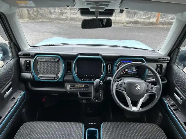 スズキ ハスラー HYBRID X ターボ 佐賀県 2020(令2)年 2.2万km オフブルーM デュアルカメラブレーキサポート/レーダークルーズコントロール/コーナーセンサー/純正9インチメモリナビ/・全方位モニター/・フルセグTV/BT/CD/DVD/シートヒーター/パドルシフト/LEDヘッドライト/オートライト/フォグランプ/プッシュスタート/ETC/革巻きステアリング/パドルシフト/純正15インチAW