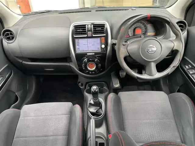 日産 マーチ ニスモS 新潟県 2014(平26)年 3.3万km ピュアブラック ５MT/メモリナビ/ワンセグテレビ/純正ホイール/プッシュスタート/ETC/純正フロアマット/Bluetooth/電動格納ドアミラー