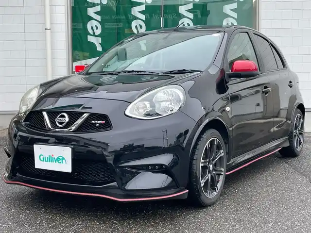 日産 マーチ ニスモS 新潟県 2014(平26)年 3.3万km ピュアブラック ５MT/メモリナビ/ワンセグテレビ/純正ホイール/プッシュスタート/ETC/純正フロアマット/Bluetooth/電動格納ドアミラー