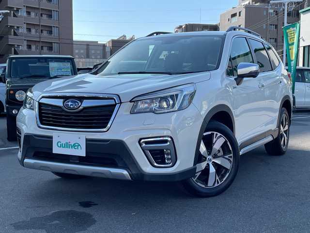 スバル フォレスター ハイブリッド アドバンス 長野県 2018(平30)年 2.3万km クリスタルホワイトP アイサイト/カロッツェリア８インチナビ（AVIC-RL802）/FM・AM・DVD・CD・フルセグテレビ/Bluetooth Audio/バック・サイドカメラ/純正18インチアルミホイール/レーダークルーズコントロール/スマートリアビューミラー/革巻きステアリング/ステアリングヒーター/ハーフレザーシート/全席シートヒーター/前席パワーシート/シートメモリー/コーナーセンサー/電動パーキング/オートビークルホールド/パドルシフト/ルーフレール/LEDヘッドライト/オートライト/フォグランプ/プッシュスタート/スマートキー/スペアキー/ETC