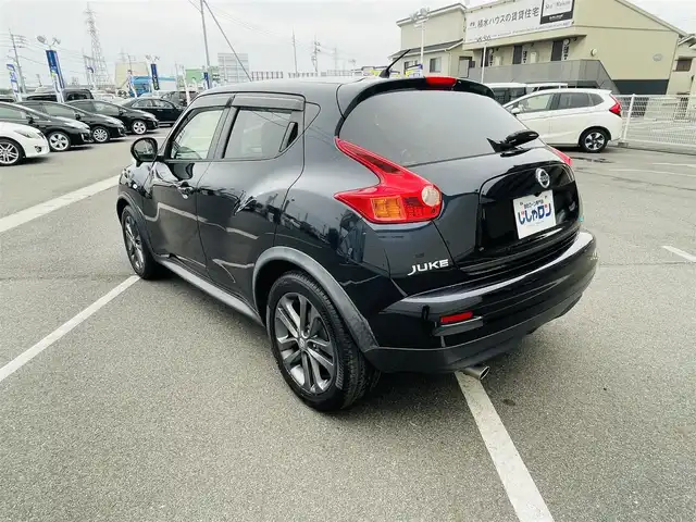 日産 ジューク 15RX アーバン スタイリッシュブラック 岡山県 2013(平25)年 10.3万km サファイアブラック (株)IDOMが運営する【じしゃロン岡山店】の自社ローン専用車両です。こちらは現金またはオートローンご利用時の価格です。 自社ローンご希望の方は別途その旨お申し付け下さい/＊純正ナビ（MM312D-W/＊バックカメラ/＊プッシュST/＊前側ドラレコ/＊ドアバイザー