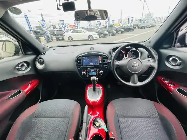 日産 ジューク 15RX アーバン スタイリッシュブラック 岡山県 2013(平25)年 10.3万km サファイアブラック (株)IDOMが運営する【じしゃロン岡山店】の自社ローン専用車両です。こちらは現金またはオートローンご利用時の価格です。 自社ローンご希望の方は別途その旨お申し付け下さい/＊純正ナビ（MM312D-W/＊バックカメラ/＊プッシュST/＊前側ドラレコ/＊ドアバイザー