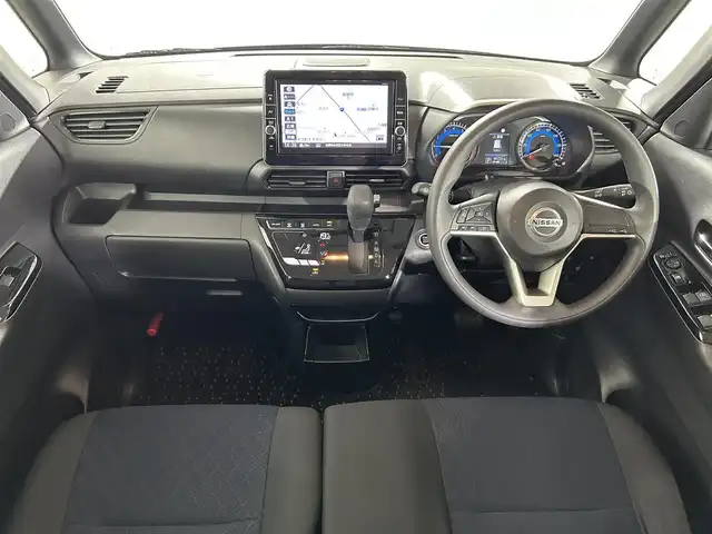 日産 ルークス ハイウェイスター X 佐賀県 2021(令3)年 8.7万km チタニウムグレーメタリック 純正9型ナビ/（ＡＭ/ＦＭ/CD/DVD/Bluetooth/フルセグTV）/全周囲カメラ/ナビ連動ドライブレコーダー/ETC/オートエアコン/左側パワースライドドア/ハンズフリースライドドア/リアサーキュレーター/衝突被害軽減システム/レーアシスト/先行車発進お知らせ機能/コーナーセンサー/LEDヘッドライト/フォグライト/シートバックテーブル/横滑り防止装置/盗難防止装置/オートライト/オートマチックハイビーム/スマートキー/プッシュスタート/USB入力端子/純正フロアマット/純正14インチアルミホイール