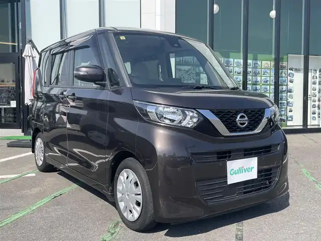 日産 ルークス X 長崎県 2020(令2)年 1.8万km アッシュブラウンM アラウンドビューモニター/純正9型ナビ/（フルセグ・DVD・CD・SD・BT)/エマージェンシーブレーキ/レーンキープアシスト/クリアランスソナー/ETC/スマートキー/スペアキー/オートライト/アイドリングストップ/左パワースライドドア/純正フロアマット/ステアリングスイッチ