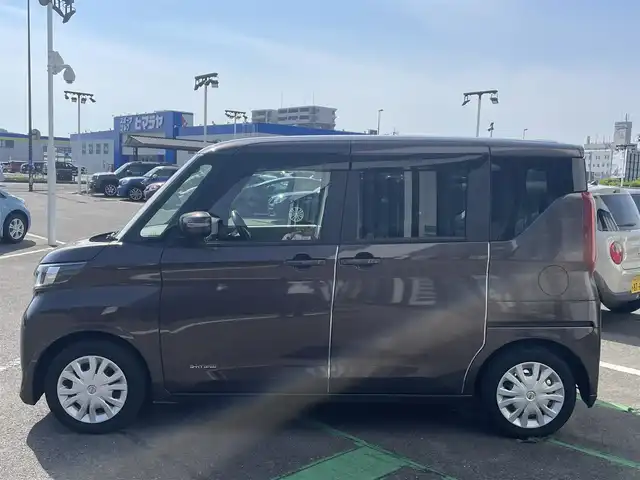 日産 ルークス X 長崎県 2020(令2)年 1.8万km アッシュブラウンM アラウンドビューモニター/純正9型ナビ/（フルセグ・DVD・CD・SD・BT)/エマージェンシーブレーキ/レーンキープアシスト/クリアランスソナー/ETC/スマートキー/スペアキー/オートライト/アイドリングストップ/左パワースライドドア/純正フロアマット/ステアリングスイッチ