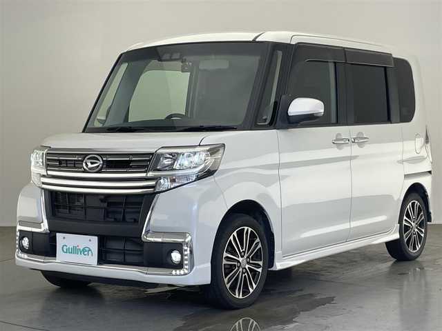 ダイハツ タント カスタム RS トップED SA Ⅲ 愛知県 2018(平30)年 5.5万km パールホワイトⅢ 純正８型ナビ　フルセグＴＶ　ＤＶＤ　ＨＤＭＩ　バックカメラ　ハーフレザー　シートヒーター　ＥＴＣ　前後ドラレコ　スマアシIII　衝突軽減装置　車線逸脱　誤発進抑制　ＬＥＤオートライト　フォグランプ　禁煙車