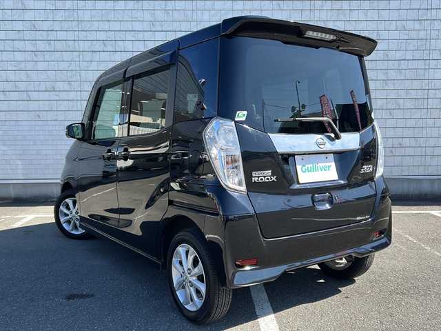 日産 デイズ ルークス ハイウェイスター Xターボ 秋田県 2017(平29)年 6.2万km ブラック ・純正ナビ/・フルセグ/・Bluetooth/・スマートキー/・スペアキー有/・シートヒーター/・片側パワースライドドア/・純正ETC/・冬タイヤ有