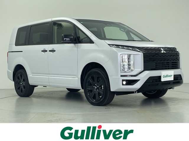 三菱 デリカＤ：５ ブラックエディション 愛知県 2025(令7)年 0.1千km ホワイトダイヤモンド 登録済未使用車/アルパイン１１型ナビ（EX11NX）/・カープレイ/・フルセグTV/・CD/DVD/・Bluetooth接続/・HDMI入力/バックカメラ/ブラインドスポットモニター/レーダークルーズコントロール/ＡＣ１００Ｖアクセサリーコンセント/ステアリングヒーター/パドルシフト/前席シートヒーター/本革シート/パワーシート/両側パワースライドドア/純正アルミホイール/電動ブレーキ/オートホールド