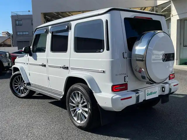 メルセデス・ベンツ ゲレンデヴァーゲン Ｇ４００ｄ AMGライン 神奈川県 2023(令5)年 0.2万km パール ワンオーナー/AMGライン/ラグジュアリーパッケージ/サンルーフ/ブルメスターサウンド/アダプティブダンピング/レーダーセーフティパッケージ/黒革シート/純正メモリーナビ・地デジTV/純正USB/BT再生/360°カメラ/ETC2.0/レーダークルーズコントロール/PCS/LKA/BSM/標識検知/純正20インチAW/LEDライト/コーナーセンサー/前席パワーシート/全席シートヒーター/パドルシフト/プッシュスタート/キーレス×2/R6/7年ディーラー整備記録/保証書・取説あり