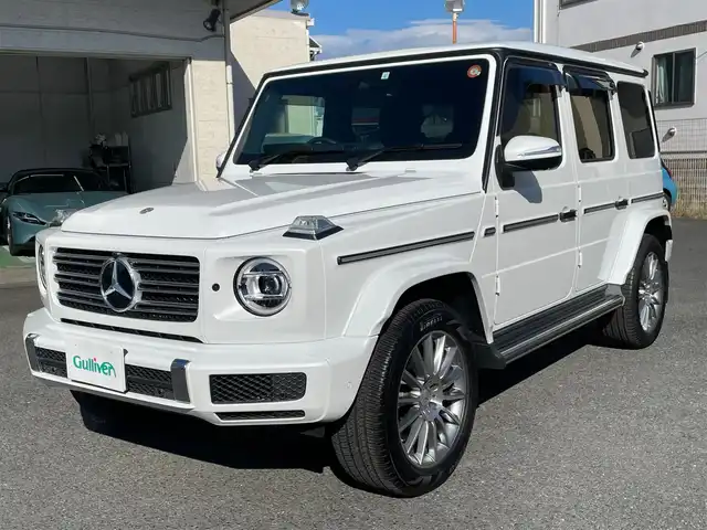 メルセデス・ベンツ ゲレンデヴァーゲン Ｇ４００ｄ AMGライン 神奈川県 2023(令5)年 0.2万km パール ワンオーナー/AMGライン/ラグジュアリーパッケージ/サンルーフ/ブルメスターサウンド/アダプティブダンピング/レーダーセーフティパッケージ/黒革シート/純正メモリーナビ・地デジTV/純正USB/BT再生/360°カメラ/ETC2.0/レーダークルーズコントロール/PCS/LKA/BSM/標識検知/純正20インチAW/LEDライト/コーナーセンサー/前席パワーシート/全席シートヒーター/パドルシフト/プッシュスタート/キーレス×2/R6/7年ディーラー整備記録/保証書・取説あり