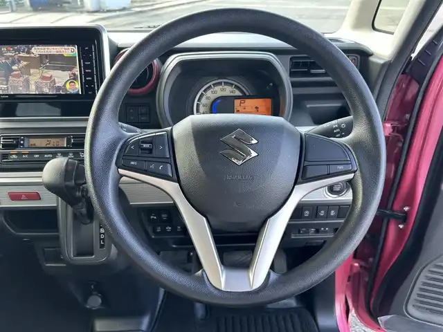 スズキ スペーシア HYBRID X 熊本県 2020(令2)年 0.4万km チアフルピンクM 純正SDナビ/・AM/FM/CD/DVD/BT/・フルセグTV/・全方位カメラ/スズキセーフティサポート/・デュアルカメラブレーキサポート/・交代時ブレーキサポート/・誤発信抑制機能/・後方誤発信抑制機能/・標識認識機能/・ハイビームアシスト/ヘッドアップディスプレイ/両側パワースライドドア/後席ロールサンシェード/D席シートヒーター/電動格納ミラー/ウインカーミラー/アイドリングストップ/ETC/プッシュスタート/ドアバイザー/ステアリングスイッチ