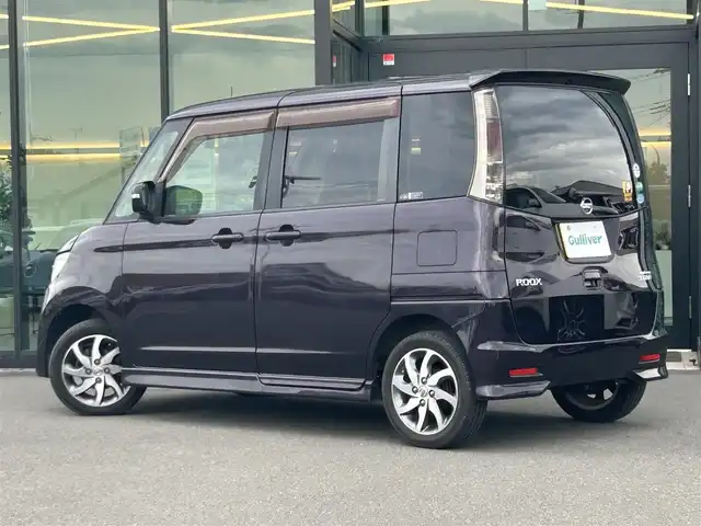 日産 ルークス ハイウェイスター 東京都 2013(平25)年 6.9万km ミステリアスバイオレットパール 左側パワースライドドア/プッシュスタート/スマートキー/純正フロアマット/純正14インチアルミホイール/純正HIDヘッドライト/フォグランプ/電動格納ミラー