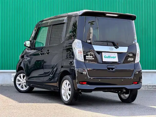 日産 デイズ ルークス ハイウェイスター Xターボ 宮城県 2018(平30)年 5.8万km ブラック ターボ車/インテリジェントエマージェンシーブレーキ/純正SDナビ/【CD・DVD・SD・BT・フルセグTV】/アラウンドビューモニター/左側パワースライドドア/純正14インチAW/純正エアロ/社外ドライブレコーダー/アイドリングストップ/後席シーリングファン/後席サンシェード/踏み間違い防止アシスト/オートハイビーム/オートライト/LEDヘッドライト/フォグライト/ステアリングスイッチ/スマートキー＆プッシュスタート/電動格納ミラー/ドアバイザー/フロアマット/W/サイドカーテンエアバッグ