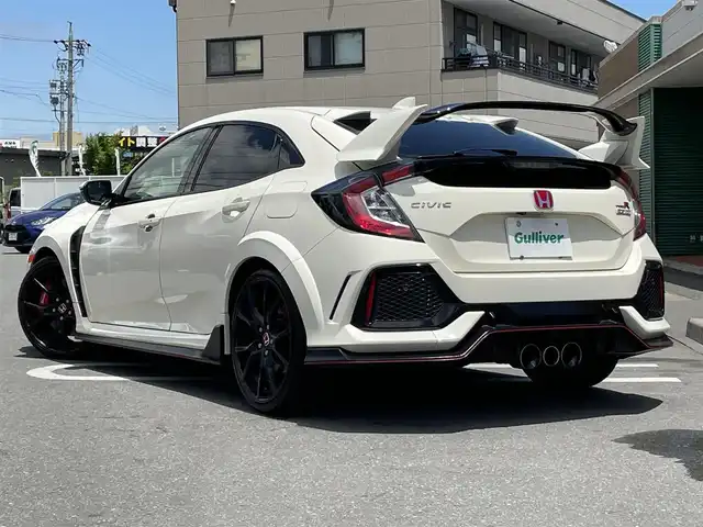 ホンダ シビック タイプR 長野県 2018(平30)年 6.1万km 白 社外ナビ（FM/AM、CD、DVD、BT、USB）/バックカメラ/フルセグテレビ/クルーズコントロール追従無/ビルトインETC/横滑り防止装置/アイドリングストップ/純正フロアマット/純正２０AW/ダブルエアバック/カーテンエアバック/LEDオートライト/ワンオーナー/保証書、取扱説明書/スマートキー