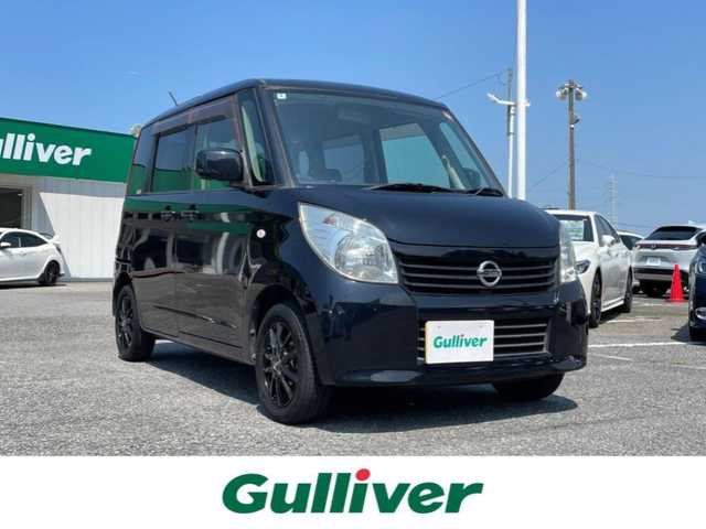 日産 ルークス G 千葉県 2012(平24)年 6.6万km ブルーイッシュブラック 左後パワースライドドア/スマートキー/ヘッドライトレベライザー/社外13インチアルミホイール/ドアバイザー