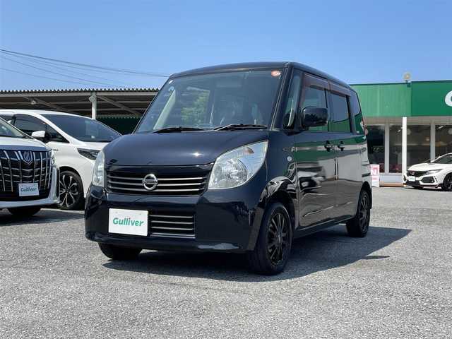 日産 ルークス G 千葉県 2012(平24)年 6.6万km ブルーイッシュブラック 左後パワースライドドア/スマートキー/ヘッドライトレベライザー/社外13インチアルミホイール/ドアバイザー