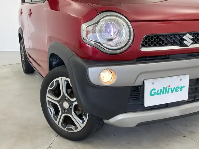 スズキ ハスラー X 新潟県 2015(平27)年 6.8万km フェニックスレッドパール/ブルーイッシュブラックパール 純正ディーラーＯＰナビ/ワンセグＴＶ/Bluetooth/バックカメラ/ETC/衝突軽減ブレーキ/Ｄ席シートヒーター/アイドリングストップ/プッシュスタート/オートライト/HIDヘッドライト/フォグランプ/ベンチシート